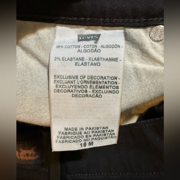 Levi’s Perfectly Shaping 512 Bootcut Jeans Black Mid Rise Women’s Size 18M - Picture 3 of 8